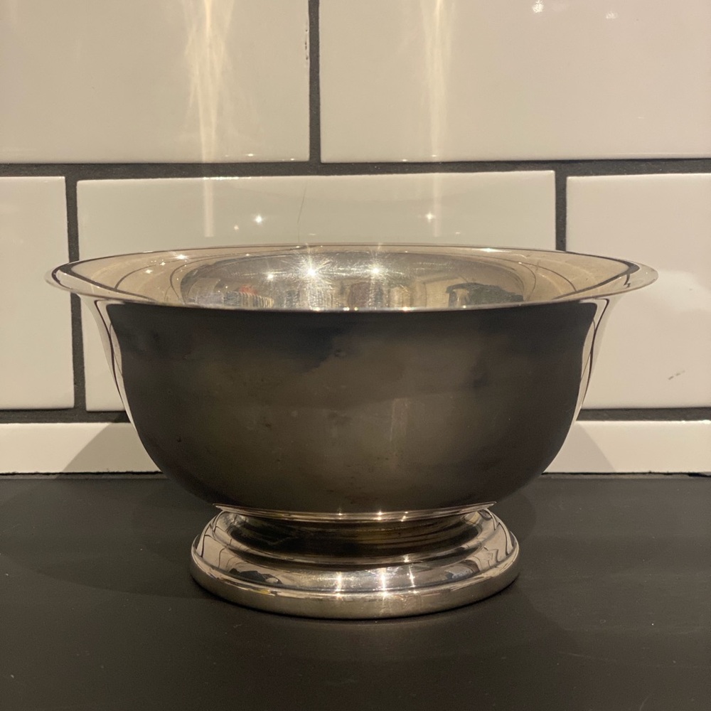 Vintage Poole Silverplate Fruit Bowl, Revere Style #68